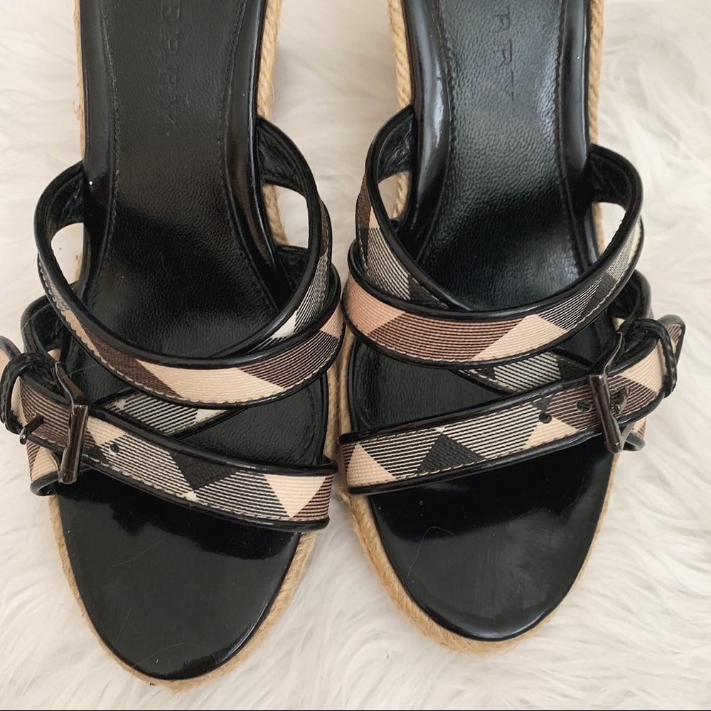Authentic Burberry Nova Wedge Espadrille Sandals - Picture 6 of 6